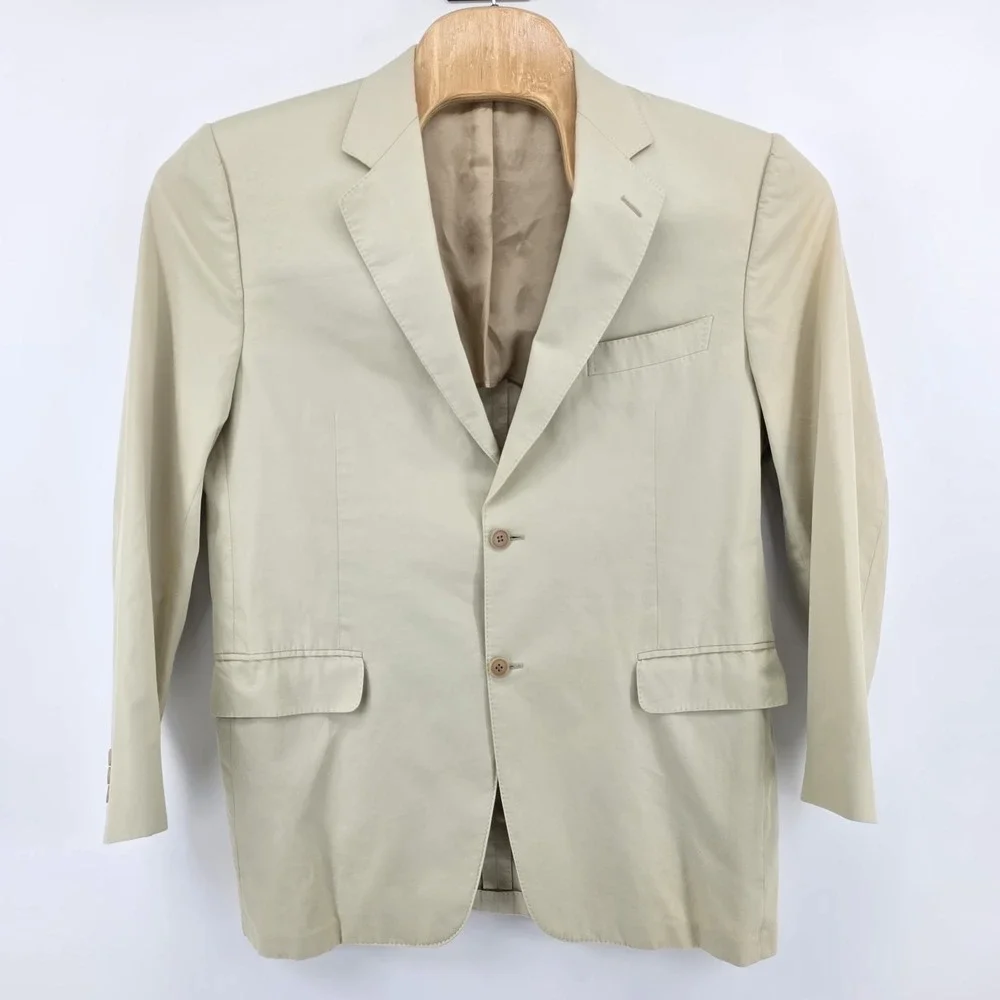 canali holt renfrew beige blazer cotton Men Sz 44 Unstructured